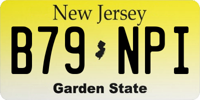 NJ license plate B79NPI