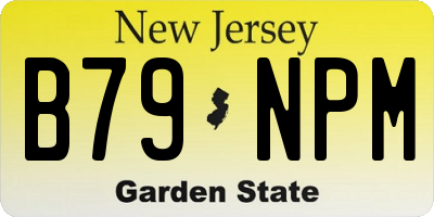 NJ license plate B79NPM