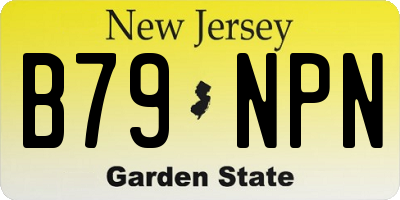 NJ license plate B79NPN