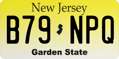 NJ license plate B79NPQ