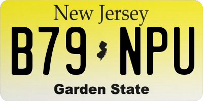 NJ license plate B79NPU