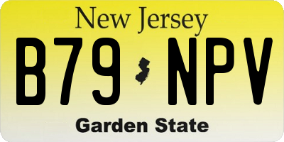 NJ license plate B79NPV