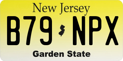 NJ license plate B79NPX