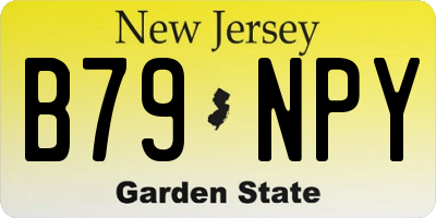 NJ license plate B79NPY