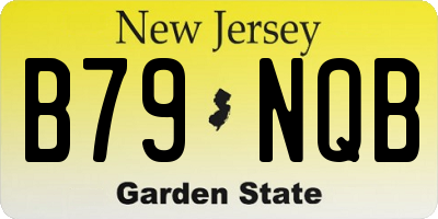 NJ license plate B79NQB