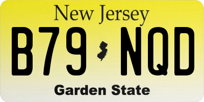 NJ license plate B79NQD