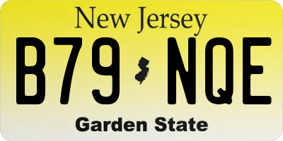NJ license plate B79NQE