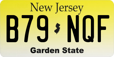 NJ license plate B79NQF