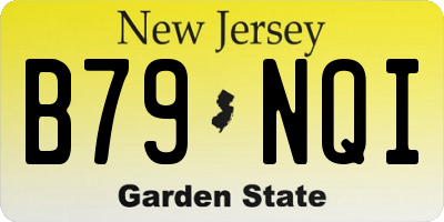 NJ license plate B79NQI