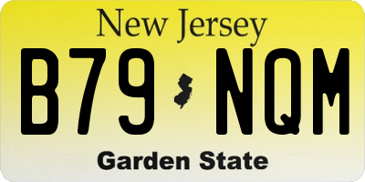NJ license plate B79NQM