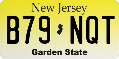 NJ license plate B79NQT