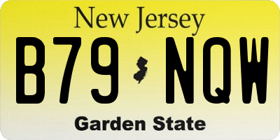 NJ license plate B79NQW