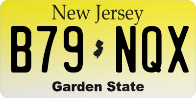 NJ license plate B79NQX