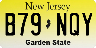 NJ license plate B79NQY