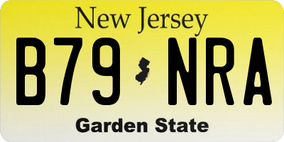NJ license plate B79NRA