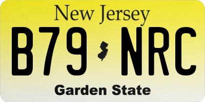 NJ license plate B79NRC