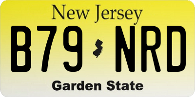 NJ license plate B79NRD