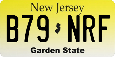 NJ license plate B79NRF
