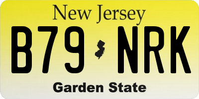 NJ license plate B79NRK