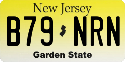 NJ license plate B79NRN