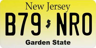 NJ license plate B79NRO