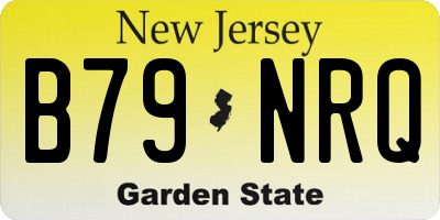 NJ license plate B79NRQ