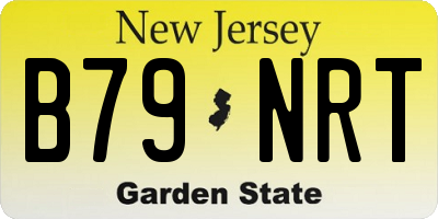 NJ license plate B79NRT