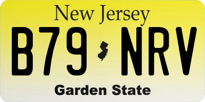 NJ license plate B79NRV