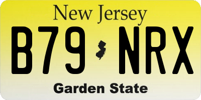 NJ license plate B79NRX