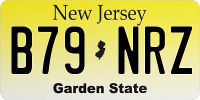 NJ license plate B79NRZ