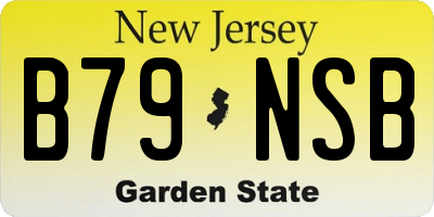 NJ license plate B79NSB