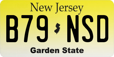 NJ license plate B79NSD