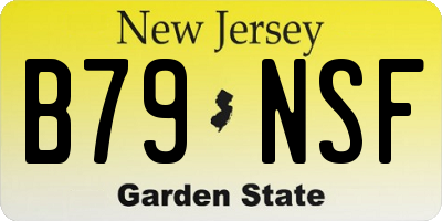 NJ license plate B79NSF