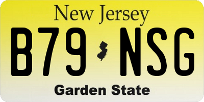 NJ license plate B79NSG
