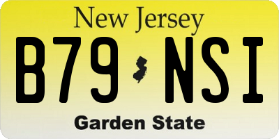 NJ license plate B79NSI