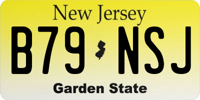 NJ license plate B79NSJ