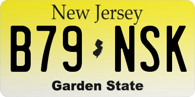 NJ license plate B79NSK