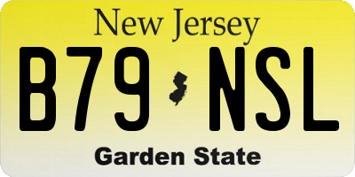 NJ license plate B79NSL