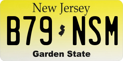 NJ license plate B79NSM