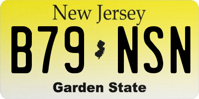 NJ license plate B79NSN
