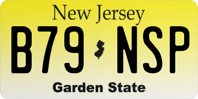 NJ license plate B79NSP