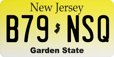 NJ license plate B79NSQ