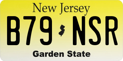 NJ license plate B79NSR