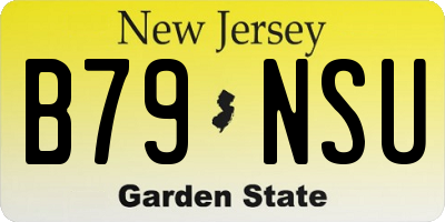 NJ license plate B79NSU