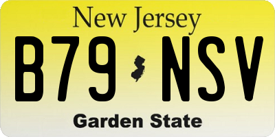 NJ license plate B79NSV