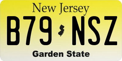 NJ license plate B79NSZ