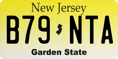 NJ license plate B79NTA
