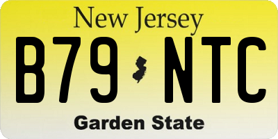 NJ license plate B79NTC