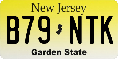 NJ license plate B79NTK
