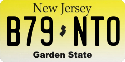 NJ license plate B79NTO